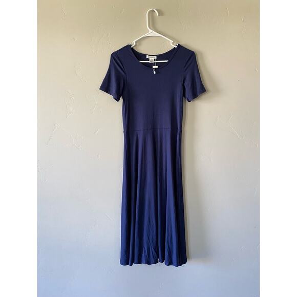 NWT Capella Navy Blue Midi Dress - Picture 2 of 4